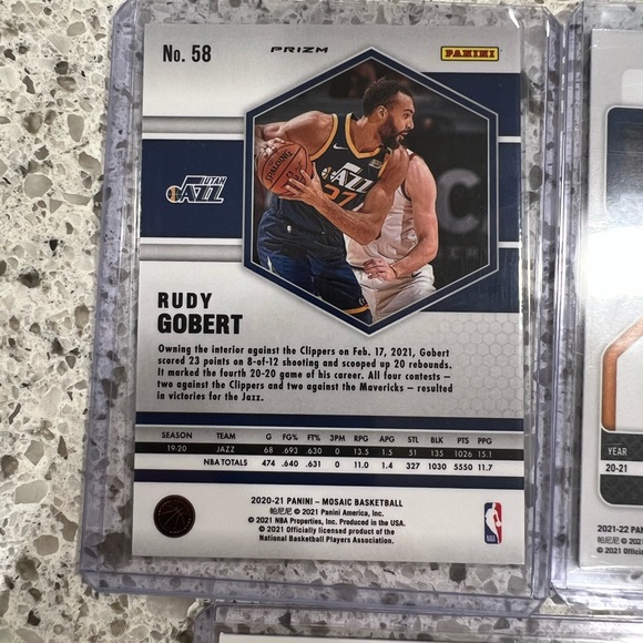RUDY GOBERT PRIZM CARD LOT OF 3 NBA PANINI UTAH JAZZ prizm/mosaic - Picture 2 of 5